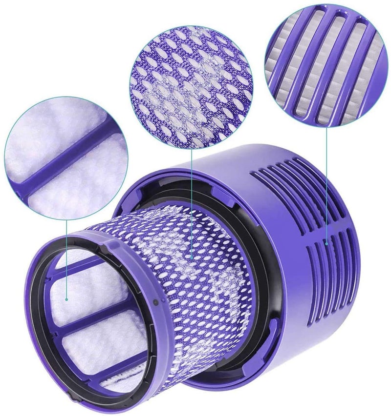 Leadaybetter 4pack Washable Hepa Filter Replacements for Dyson V10 SV12 Cordless Vacuum Cyclone Animal Absolute Total Clean Cordless Vacuum Cleaner, Replace # DY-969082-01 - Image 4